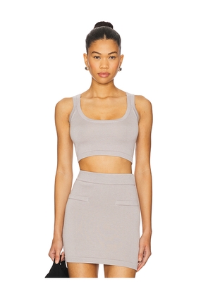 SNDYS Beverly Crop Top in Grey. Size M. Also in XS, S, L.