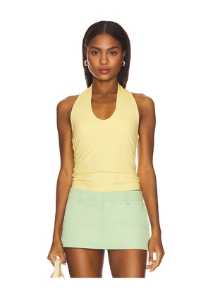 Susana Monaco Urban Halter Top in Yellow. Size M. Also in S.