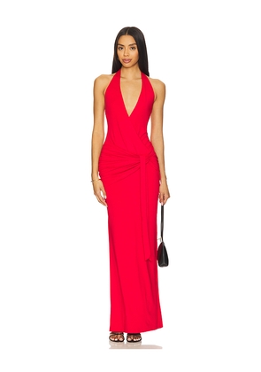 superdown Chloe Halter Maxi Dress in Red. Size M. Also in XS, S, L.