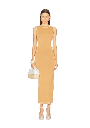 SNDYS Ellery Maxi Dress in Tan. Size M. Also in L, S, XL, XXL.