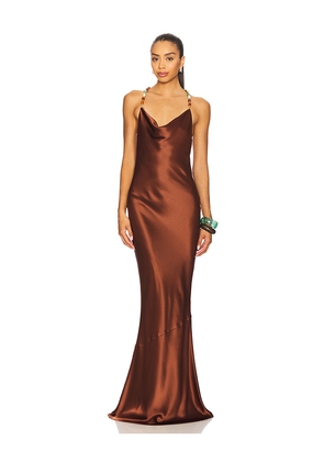 retrofete Finley Dress in Brown. Size M. Also in XS, S, L, XXL.