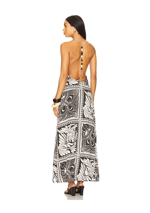 SEVEN WONDERS Chantelle Halter Maxi Dress in Black. Size M. Also in S, L, XL.