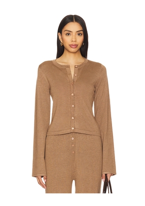 SNDYS x REVOLVE August Button Down Top in Brown. Size M. Also in XXS, XS, S, L, XL.