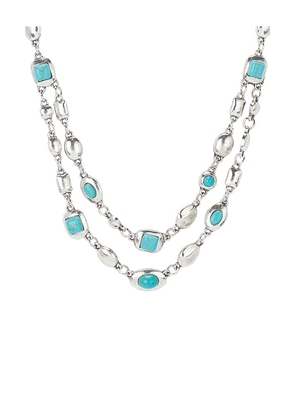 petit moments Dolly Necklace in Metallic Silver.