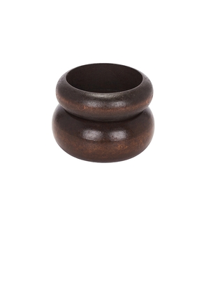 petit moments Wooden Bangle Set in Brown.