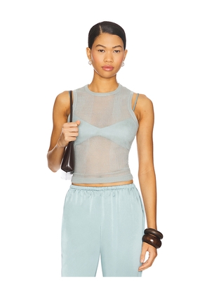SEROYA Jori Tank Top in Blue. Size S. Also in M, XL.