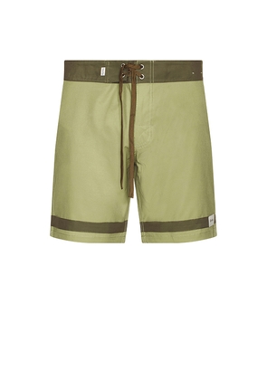 Rhythm Acres Swim Trunk in Sage. Size 32. Also in 30, 33, 34, 36.
