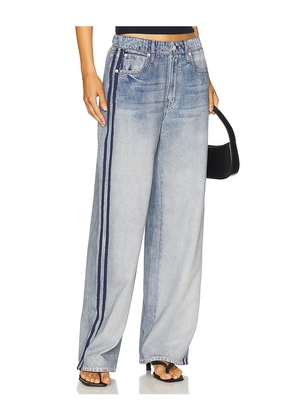 Rag & Bone Miramar Wide Leg Track Jeans in Blue. Size XS. Also in L.
