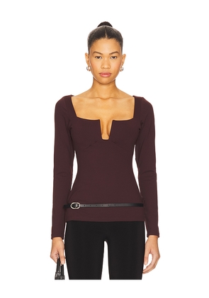Susana Monaco Long Sleeve Blouse in Burgundy. Size M. Also in S, L.