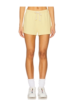 perfectwhitetee French Terry Sweat Shorts in Lemon. Size M. Also in S.