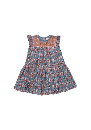 Pink Chicken Fiona Ruffle Dress in Teal. Size 4. Also in 3, 5.