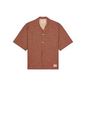 Scotch & Soda Geo Print Short Sleeve Shirt in Brick. Size M. Also in L.