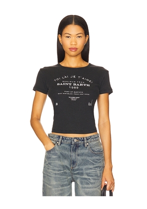 The Laundry Room Saint Barth 89 Baby Tee in Black. Size S. Also in XL, XS.