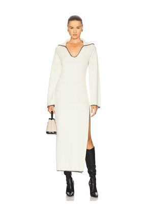 SEVEN WONDERS Ivana Sleeved Maxi Dress in Cream. Size S. Also in XS, M.