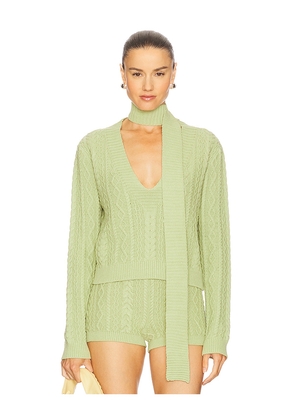 SEVEN WONDERS Abriella Long Sleeve Top in Sage. Size M. Also in S, XS, L, XL.