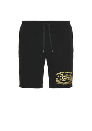 Rivvia Projects Daily Ride Five Star Swim Short in Black. Size 32. Also in 30, 34, 36.