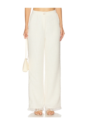 SNDYS Piper Suit Pant in White. Size S. Also in XXS, XS, M, L.