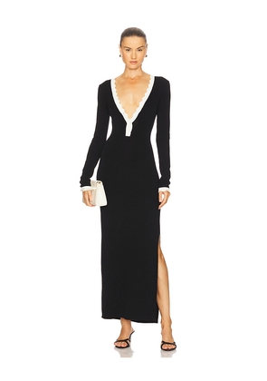 SEVEN WONDERS Milenia Sleeved Maxi Dress in Black. Size M. Also in S, XS, L, XL.