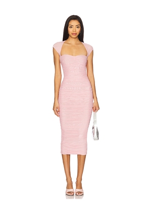 SEROYA Kylie Midi Dress in Blush. Size M. Also in XXS, S.