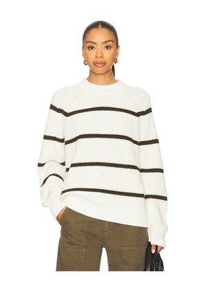 PISTOLA Edie Raglan Crewneck in White. Size M. Also in XS, S, L, XL.