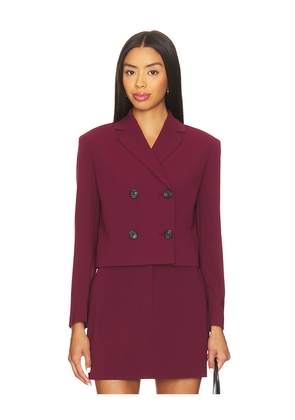 Theory Crop Jacket Admiral in Burgundy. Size 00. Also in 2, 0, 4, 6, 8, 10.