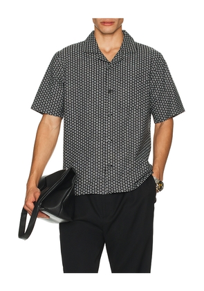 Theory Noll Camp Shirt in Black. Size M. Also in S, L.