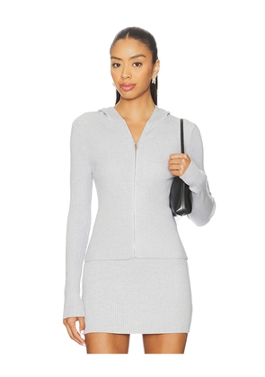superdown Sariyah Zip Up Sweater in Grey. Size S. Also in XS.