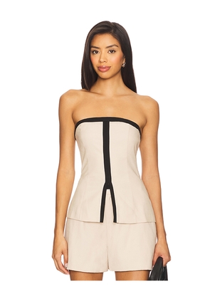 SOVERE Refine Bodice Top in Taupe. Size M. Also in XS, S, L, XL.