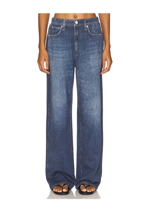Rag & Bone Miramar Terry Wide Leg Jeans in Blue. Size L. Also in XS, S, M.