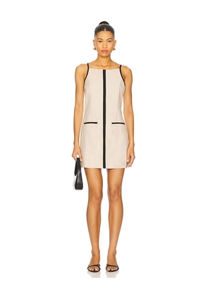 SOVERE Refine Mini Dress in Beige. Size S. Also in XS.