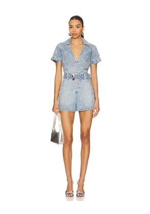 Show Me Your Mumu Dolly Romper in Blue. Size S. Also in XS.