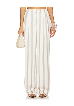 SEROYA Marlowe Satin Pant in Ivory. Size S. Also in XS, M.