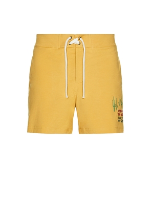 Sendero Provisions Co. Marejada Boardshorts in Mustard. Size 30. Also in 33, 34, 36.