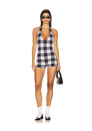 SEROYA Aro Romper in Navy. Size M. Also in S, XL.