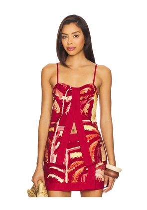 SEVEN WONDERS Catriona Top in Red. Size M. Also in L.