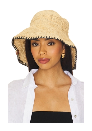 Rag & Bone Jade Whipstitch Rollable Hat in Neutral. Size S/M. Also in M/L.