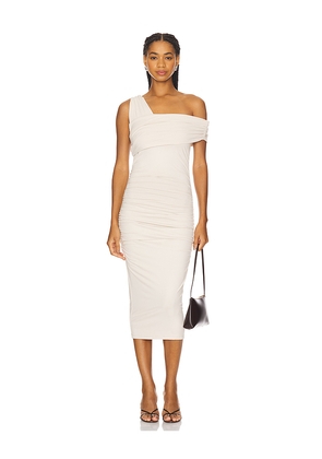 Susana Monaco One Arm One Shoulder Dress in Ivory. Size M. Also in S, XS, L.