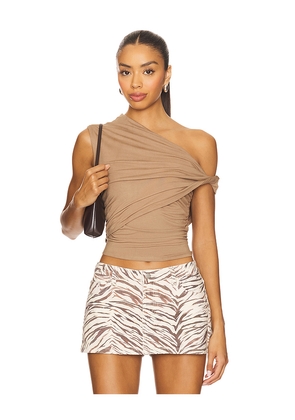 superdown Alessia Top in Brown. Size M. Also in XXS, S, XL.
