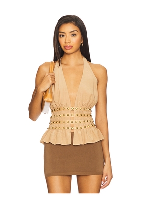Tularosa Jaclyn Top in Tan. Size M. Also in L, XL.