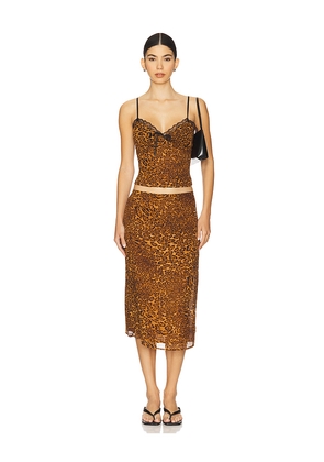 superdown Duchis Skirt Set in Brown. Size M. Also in XS.