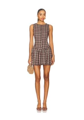 Show Me Your Mumu Meester Mini Dress in Brown. Size M. Also in S, XS, L, XL.