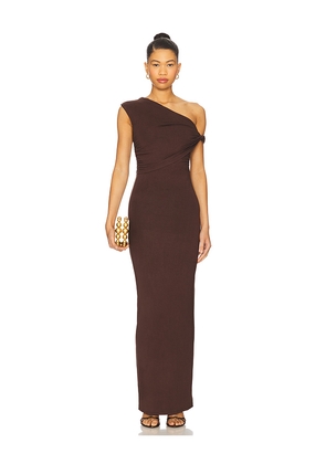 superdown Alessia Maxi Dress in Brown. Size L. Also in XS, XXS.