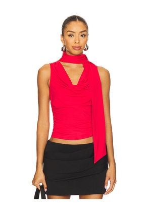 superdown Amaly Drape Top in Red. Size S. Also in XS.