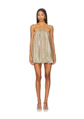 Show Me Your Mumu Beverly Bubble Dress in Metallic Gold. Size M. Also in S, XS, L.