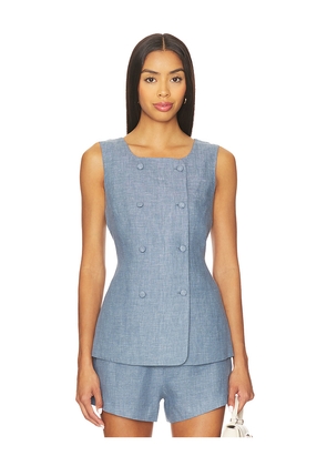 Posse Thea Vest in Blue. Size M. Also in XXS, XS, S, L.