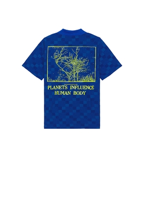 Pleasures Planets Polo in Blue. Size M. Also in L.