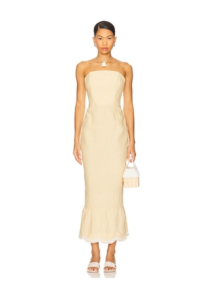 Posse Essie Strapless Dress in Yellow. Size S. Also in M, XS, XXS.