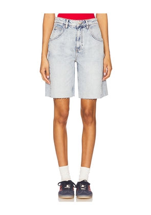 Seventy + Mochi Bo Twisted Short in Blue. Size 25. Also in 24, 26, 27, 28, 29, 31.