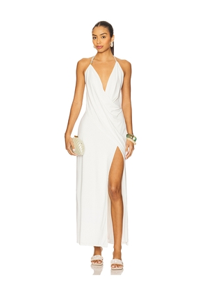 Runaway The Label Eilish Halter Maxi Dress in White. Size M. Also in L, S, XS.