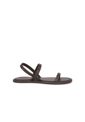 St. Agni Fine Strap Sandal in Brown. Size 37. Also in 36, 38.